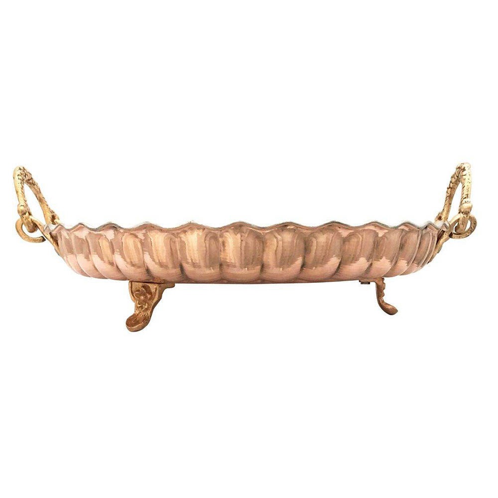 Handicraft Copper tray Model Angoshti dastehdar Code 3,copper goods handmade,copper stuff