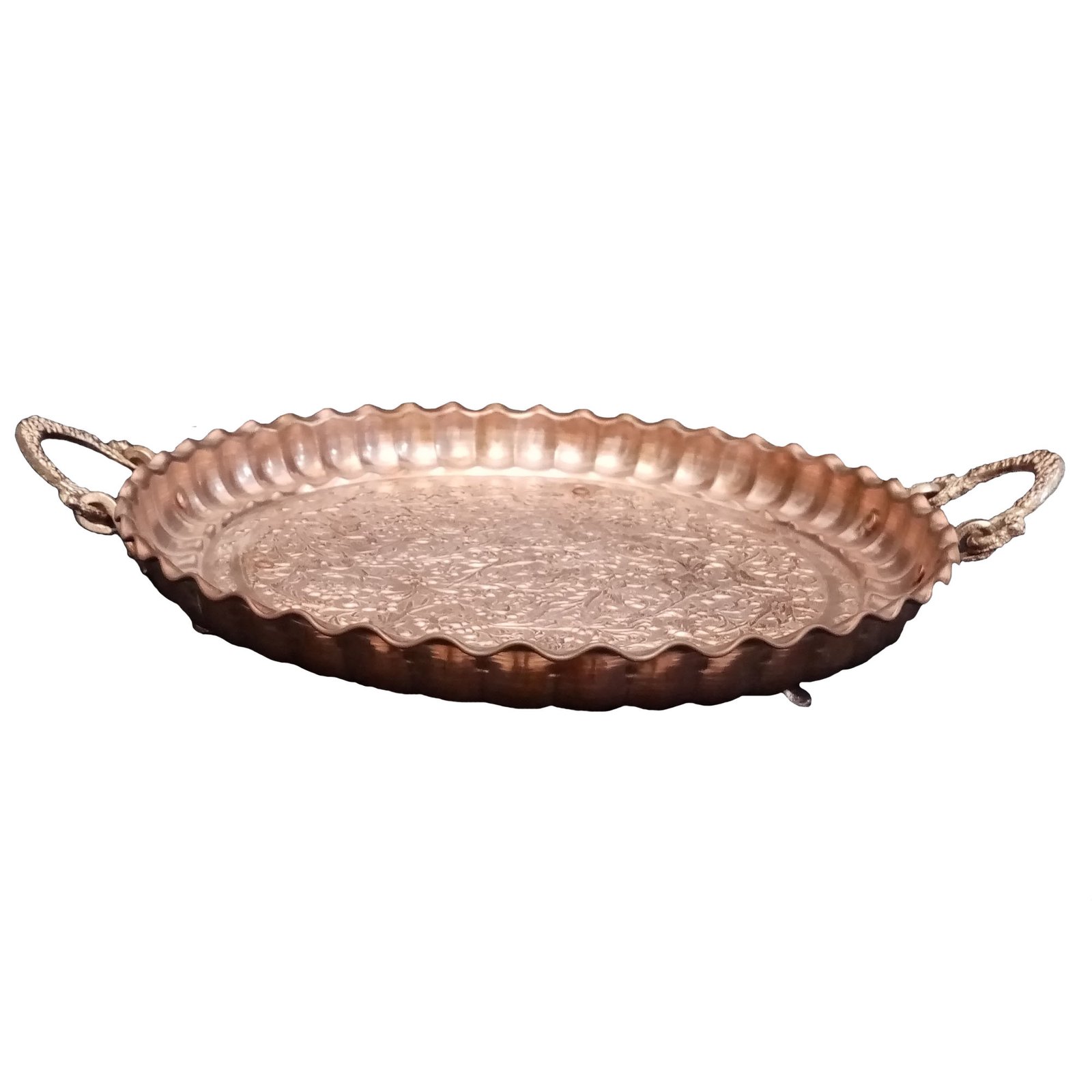 Handicraft Copper tray Round model code 348-4,copper design,copper decoration