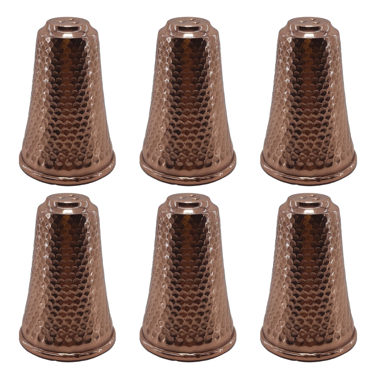 Handicraft Copper Spice container model 001 set 6 pcs, kopparglas, koppar sked, kopp tekanna