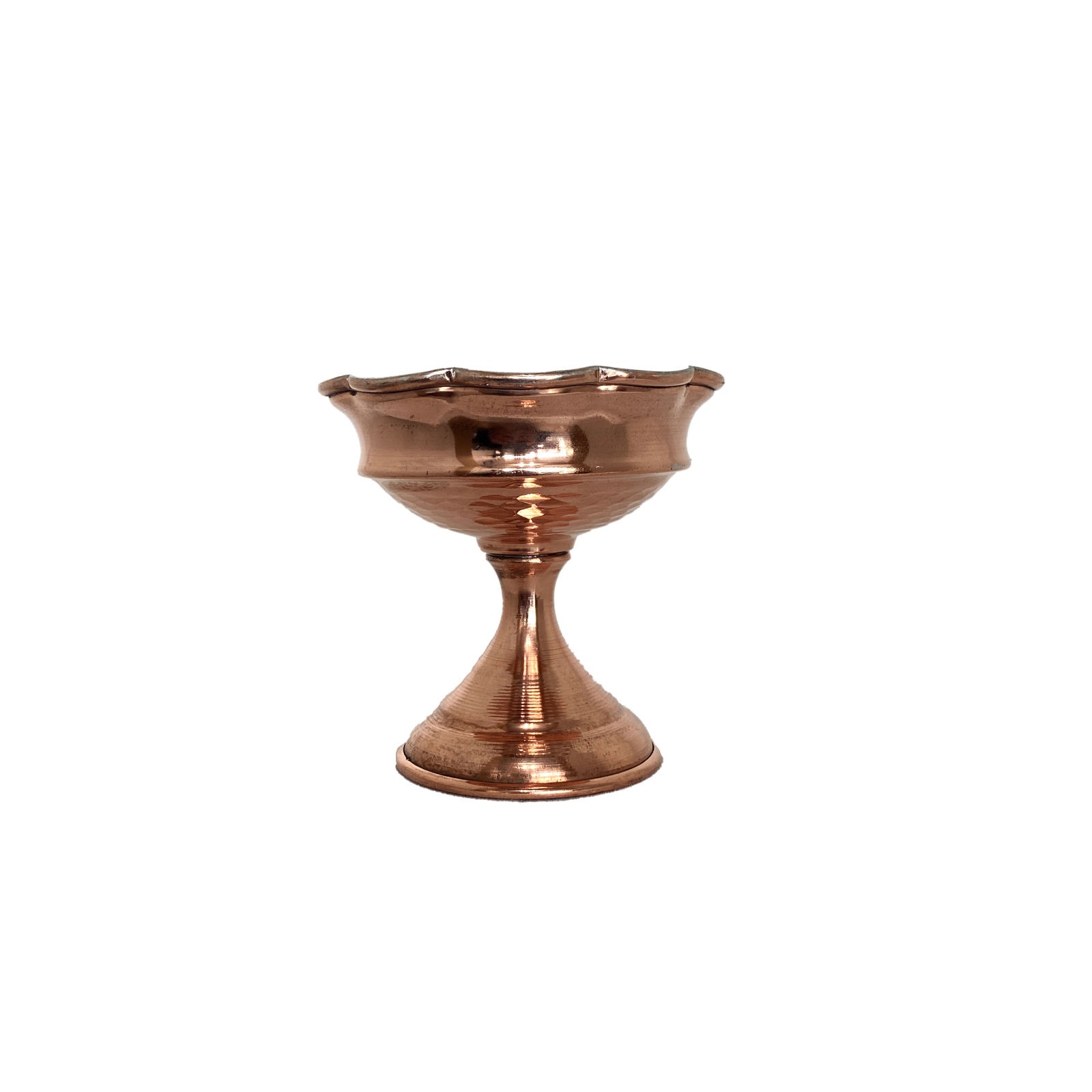 Handicraft Copper bowl Small flower design code 1497S9 set 6 pcs, kobber håndlaget, kobberfat, kobbergryte