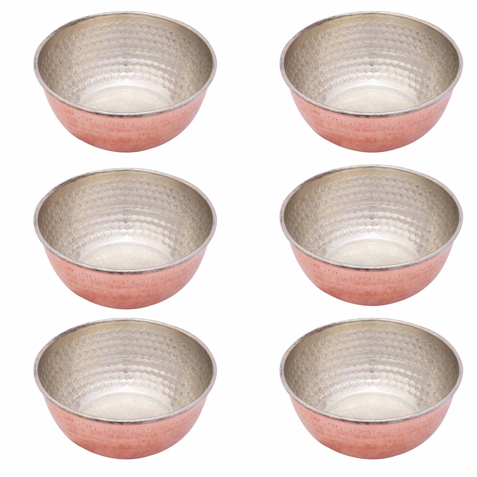 Handicraft Copper bowl model Q202 set 6 pcs, artizanat cupru, artizanat din cupru