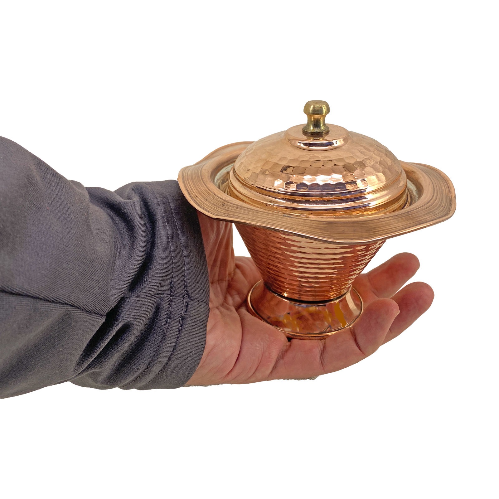 Handicraft Copper container Flower design code 77,price of copper spoon,price of copper pot
