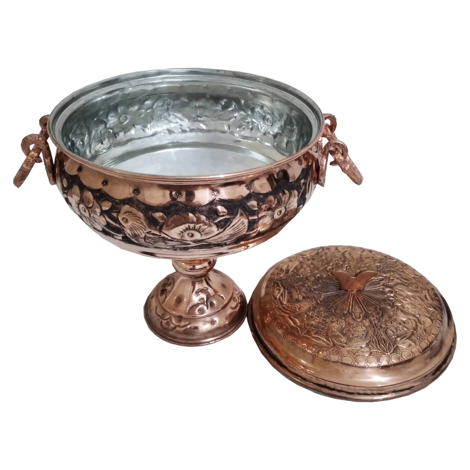 Handicraft Copper container model qalamzadeh code GAM02, तांबे के बर्तन की कीमत, तांबे के हस्तशिल्प की कीमत