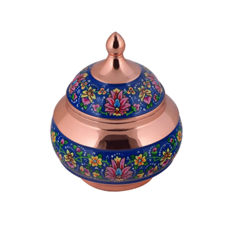 Handicraft Copper container naghashi design model PGH14, preço do cobre glasess, preço do artesanato de cobre