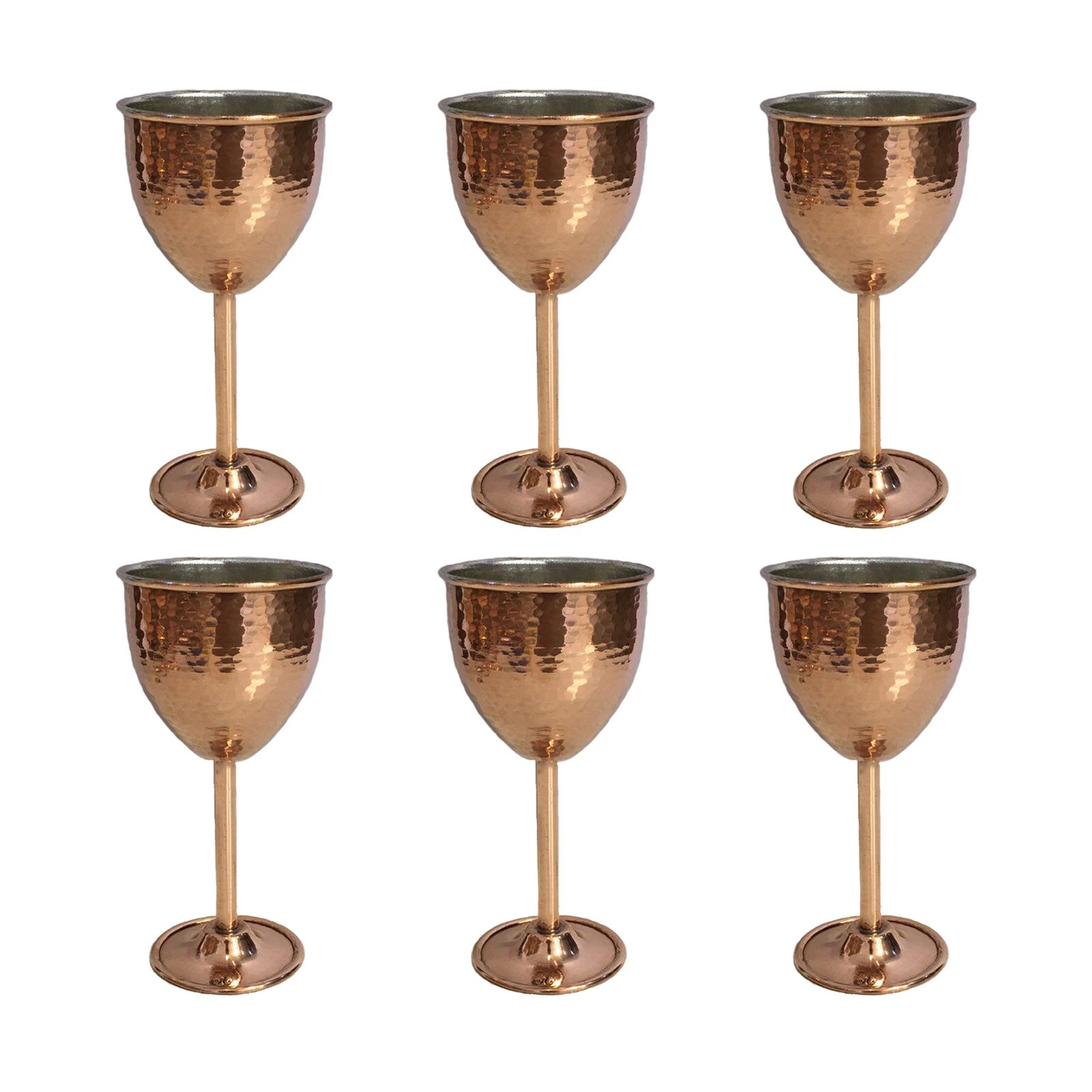 Handicraft Copper cup code c set 12 pcs, pris på koppargryta, kopparkrukspris