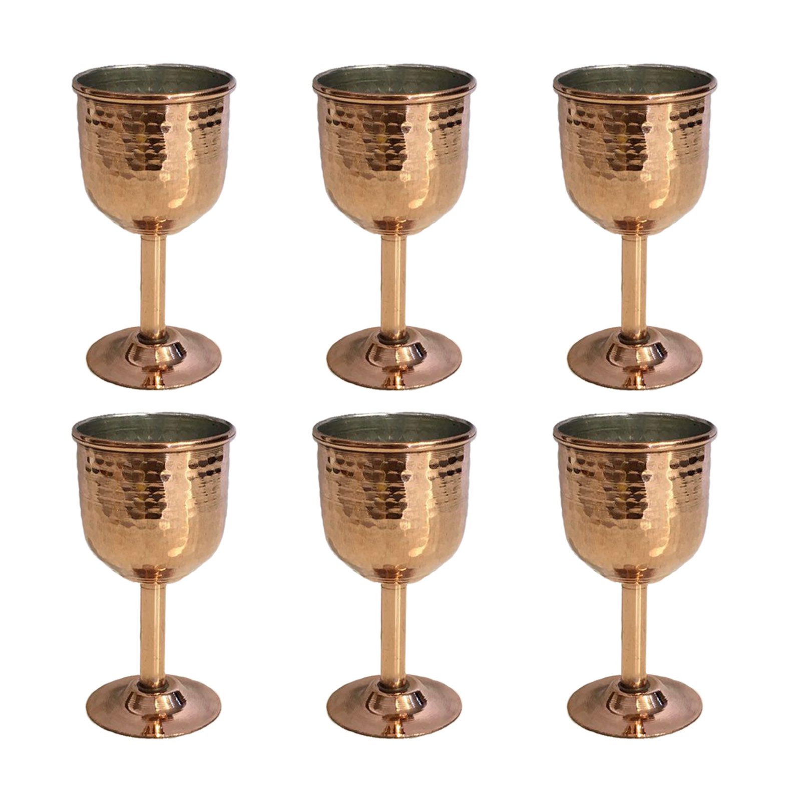 Handicraft Copper cup model noqli set 6 pcs,prezzo della pentola di rame,prezzo del cucchiaio di rame