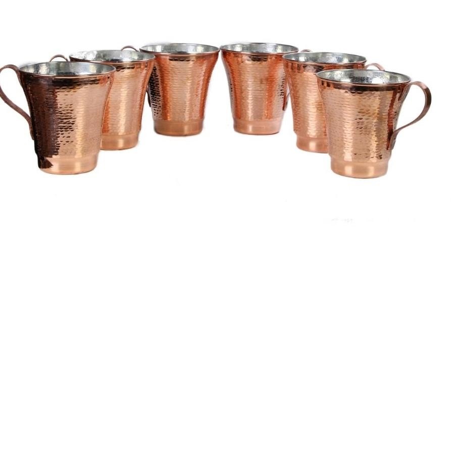 Handicraft Copper glass and tray model rosh100 set 7 pcs,sale copper,buy copper