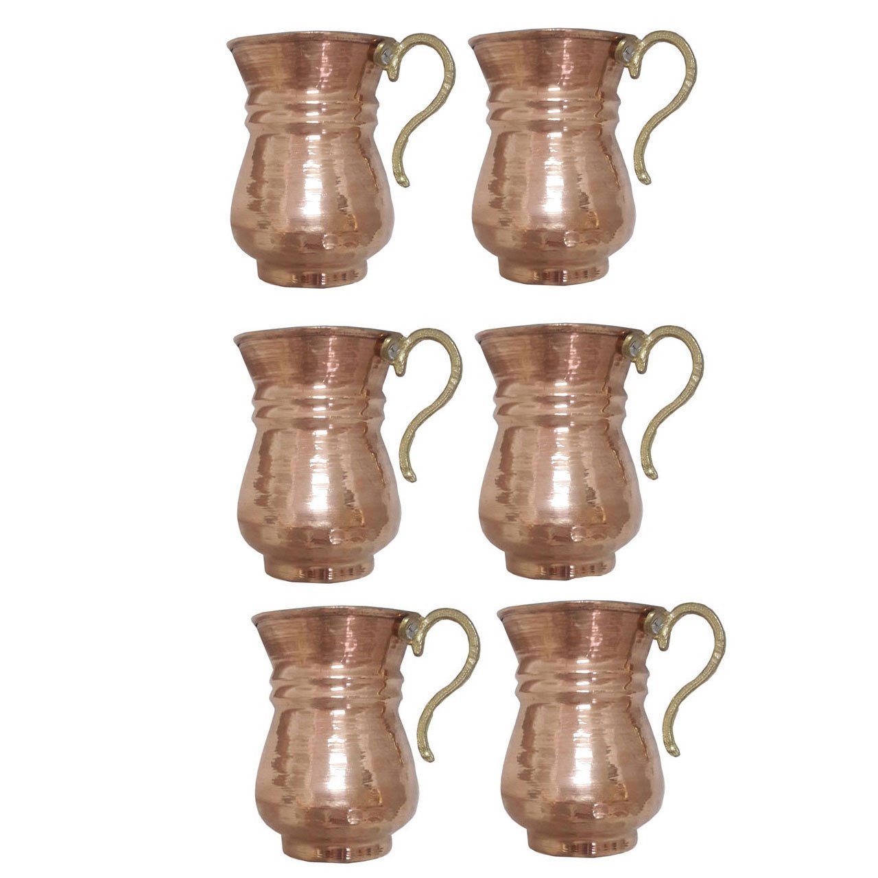 Handicraft Copper glass kamar barik Code 22 set 6 pcs,buy copper,buy copper things