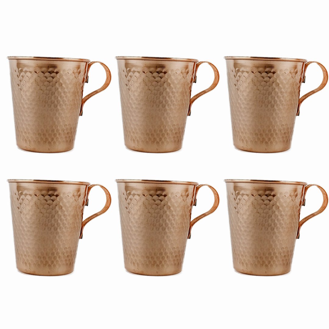 Handicraft Copper glass rasteh design code 5113 set 6 pcs,copper pot,copper glass