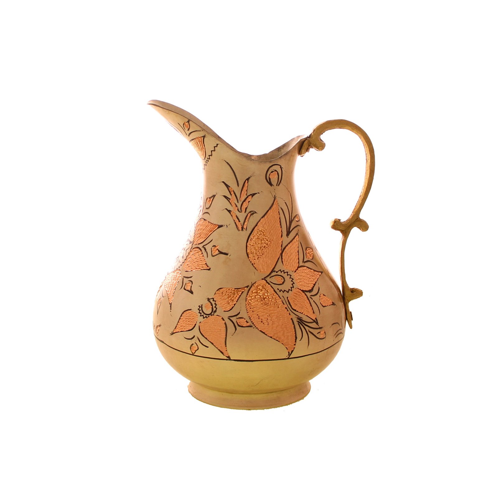 Handicraft Copper jug ​​Flower design code 4095,copper handmade price,persian copper goods