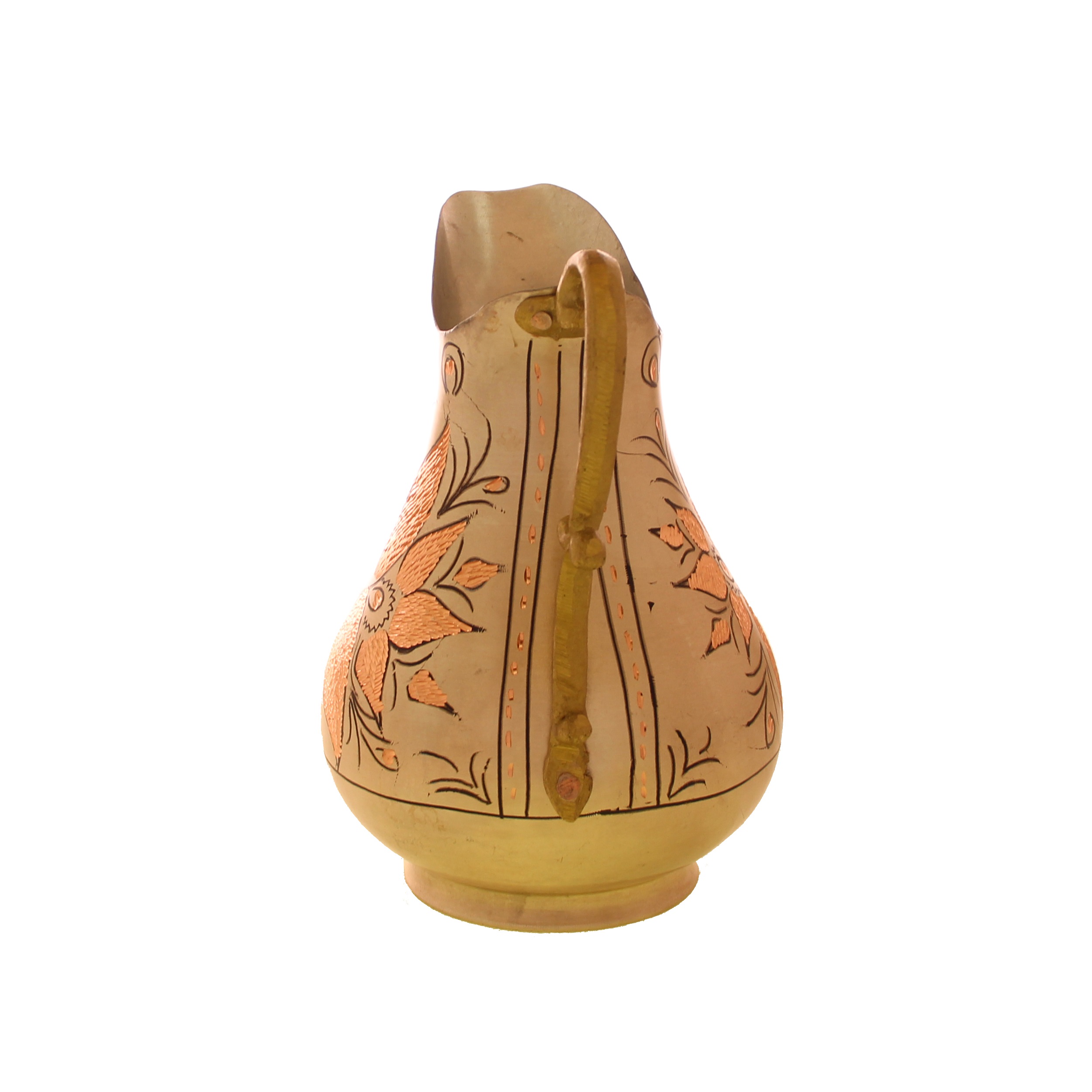 Handicraft Copper jug ​​Flower design code 4095,copper handmade price,persian copper goods