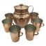 Handicraft Copper jug ​​and glass code p001 set 7 pcs,copper glasess price,copper handicraft price