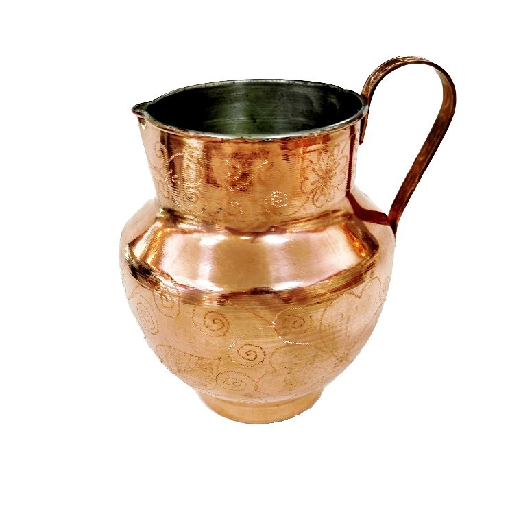 Handicraft Copper jug ​​khomrei model needle design code AZ_P02,copper,copper metal,copper persian,persian handicrafts copper,handicrafts copper,copper handicrafts