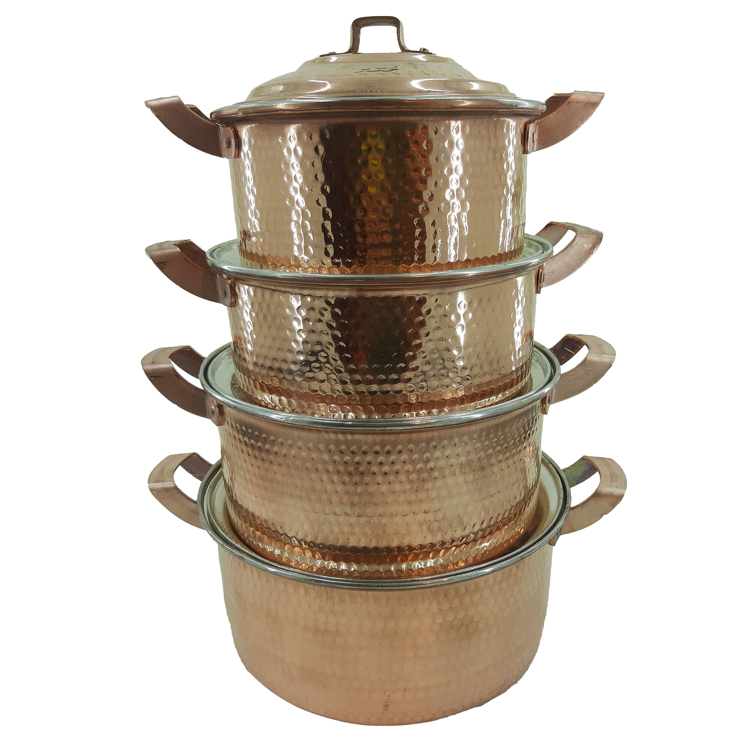 Handicraft Copper stock pot code R02030405 set of 4 pcs,copper,copper metal