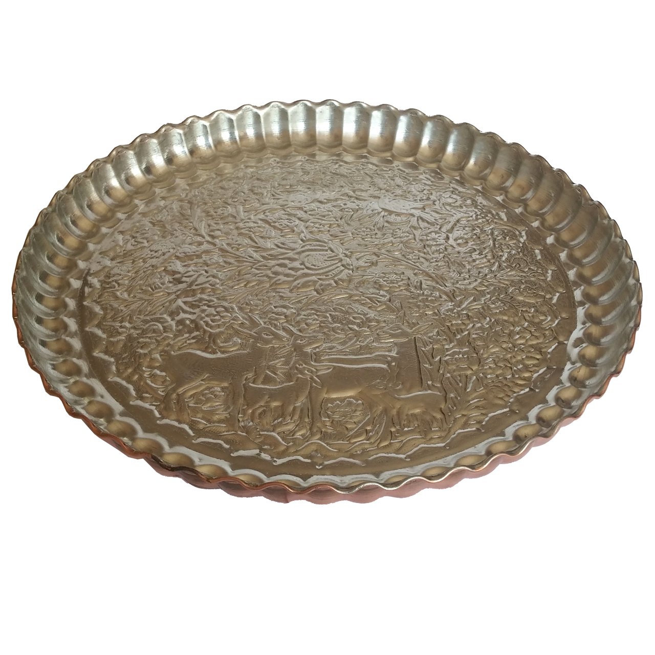 Handicraft Copper tray Ahoo design code 2, persiska hantverk koppar, hantverk koppar, koppar hantverk
