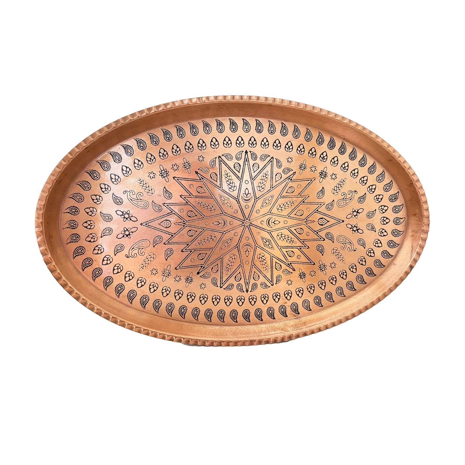 Handicraft Copper tray model oval code 2005,copper persian,persian handicrafts copper