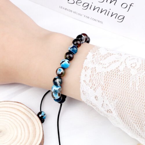 8mm Two-color Beaded Hand Woven Hand Rope