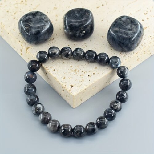 Crystal Natural Stone Elastic String Beaded Bracelet