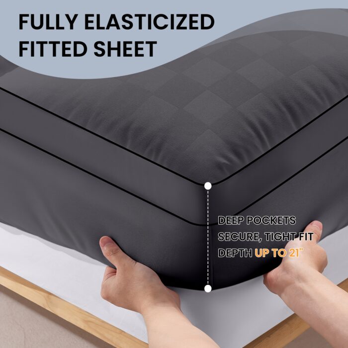 MEWAY Cooling Mattress Topper – Extra Thick Quilted Pad with Deep Pockets, Machine Washable - Image 7