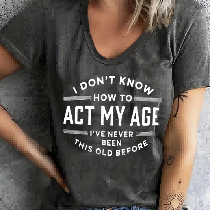Women’s Letter Print Tee – Casual Short Sleeve Crew Neck T-Shirt for Everyday Style - Image 5