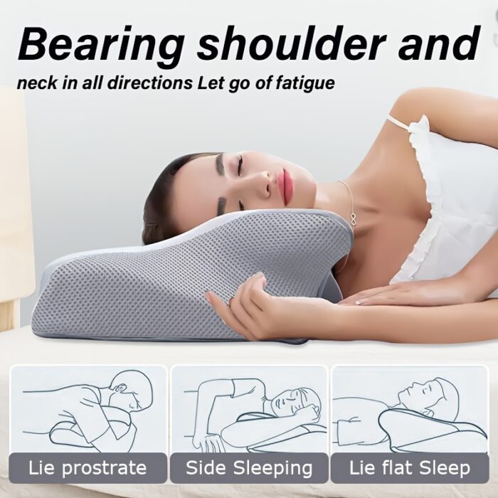 Ergonomic Memory Foam Neck Pillow – Slow Rebound Support for Back & Side Sleepers - Image 11