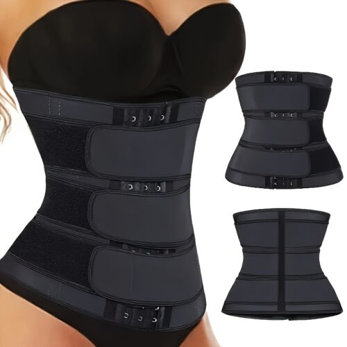 Women'S Neoprene Waist Trainer, 3 Straps Tummy Tightening Fitness Corset Waist Shaper, Tightening Waist Trainer Weight Loss Corset Sweat Belt, Adjustable Corset Waist Belt - Men And Women!