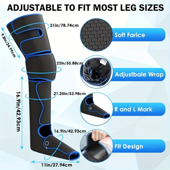 Air Compression Leg Massager – 6 Modes, 3 Vibration Settings, Perfect Gift for Any Occasion - Image 6