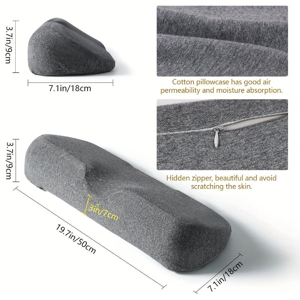 Neck Support Pillow – High-Low Cervical Design with Moisture-Wicking Zippered Cover - Image 9