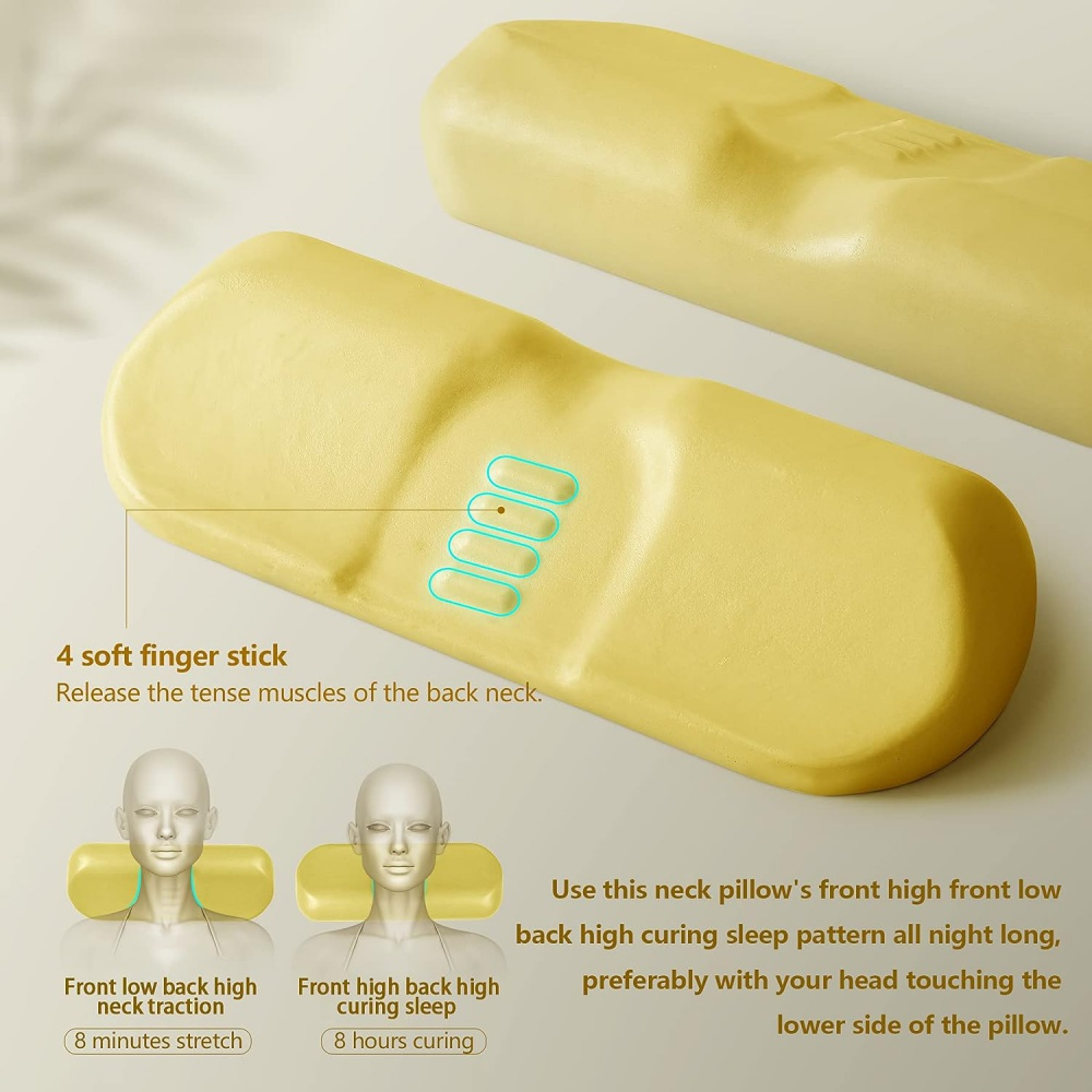 Neck Support Pillow – High-Low Cervical Design with Moisture-Wicking Zippered Cover - Image 7
