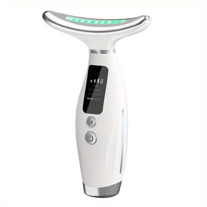 7-Color Neck & Facial Massager – USB Rechargeable LED Skincare Tool with Vibration - Image 6
