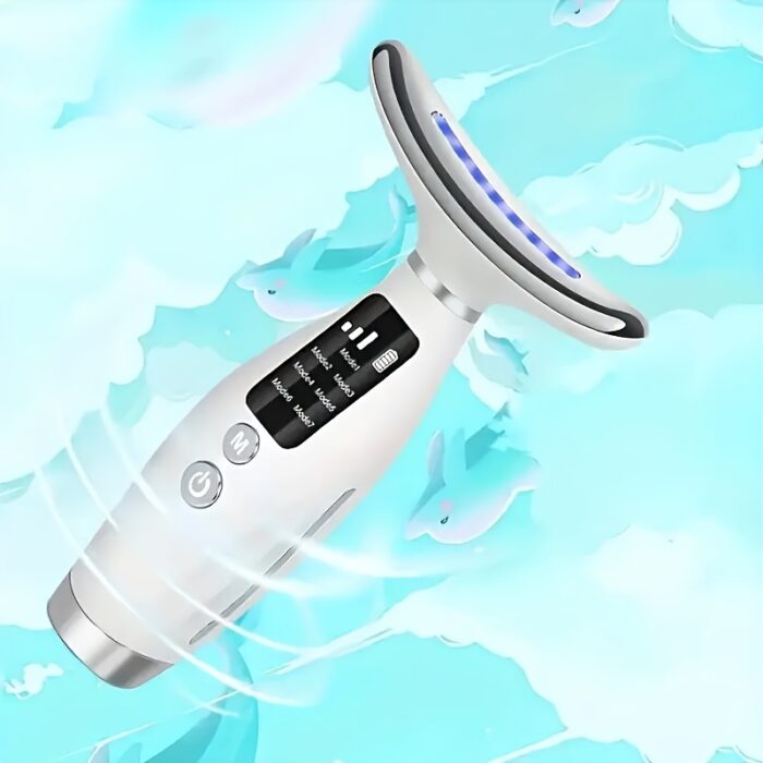 7-Color Neck & Facial Massager – USB Rechargeable LED Skincare Tool with Vibration - Image 10