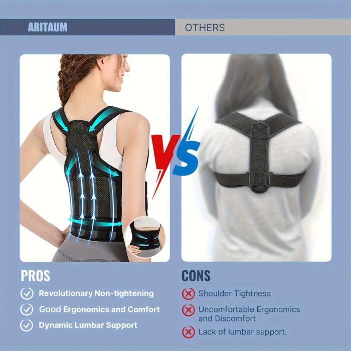 Adjustable Back Brace Posture Corrector – Full Back Support for Work, Study & Exercise - Image 11