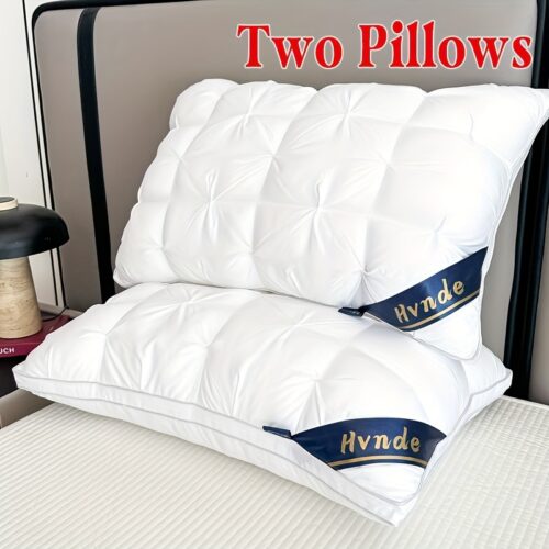 2 Hotel-Quality Luxury Pillows – Neck Support, Soft, Washable, Hypoallergenic