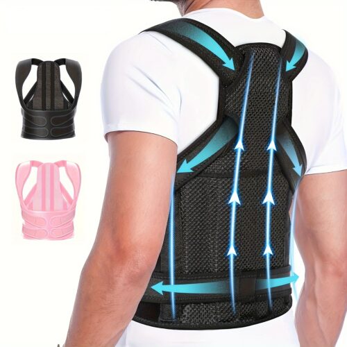 Adjustable Back Brace Posture Corrector – Full Back Support for Work, Study & Exercise
