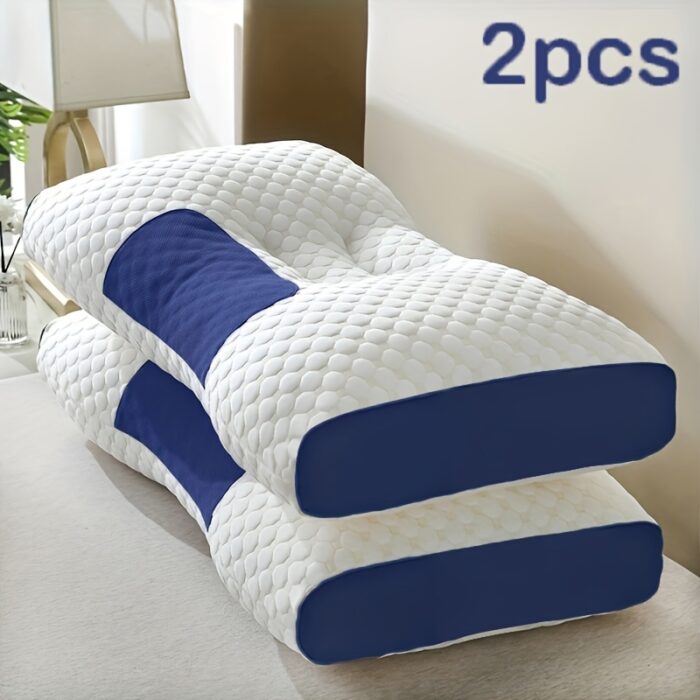 Buy 1 Get 1 Free Neck Massage Pillow – Adjustable Ergonomic Orthopedic Support & Detachable Cover (Couple Pack)