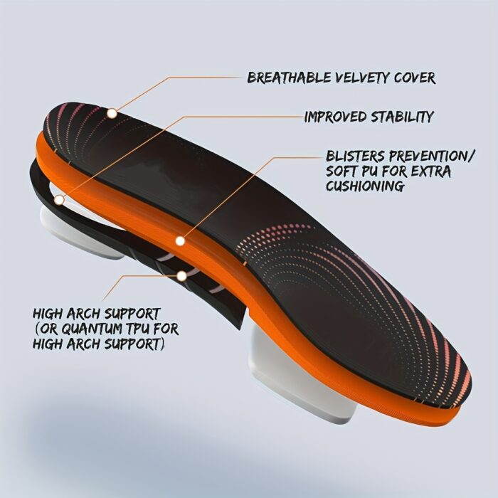 High Arch Support Insoles 300lb+ – Shock-Absorbing Inserts for Flat Feet, Work & Sports - Image 6