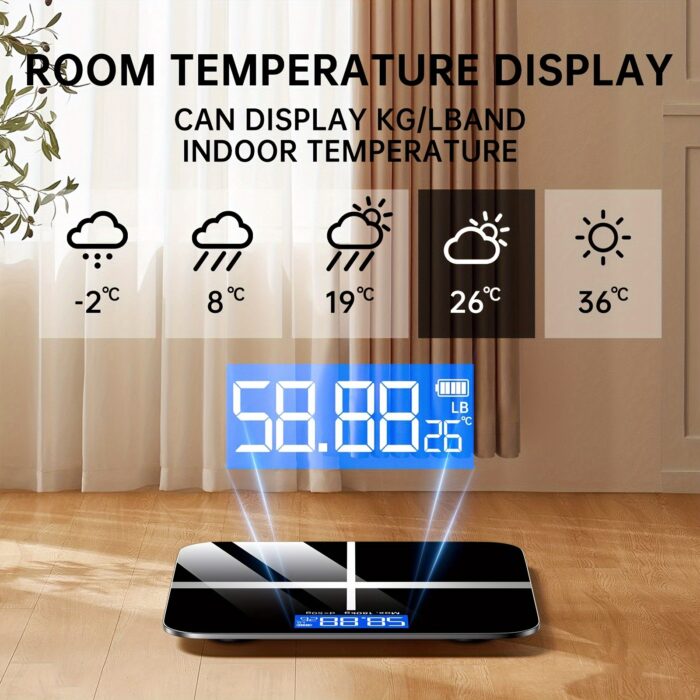 High-Precision Digital Bathroom Scale – 396lb Capacity, LCD Display, KG/LB Switchable - Image 8