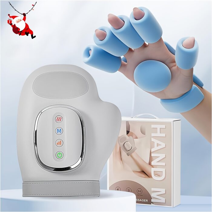 Hand Massager with Heat & Compression – 3 Modes, 4 Temps, Finger & Palm Relief