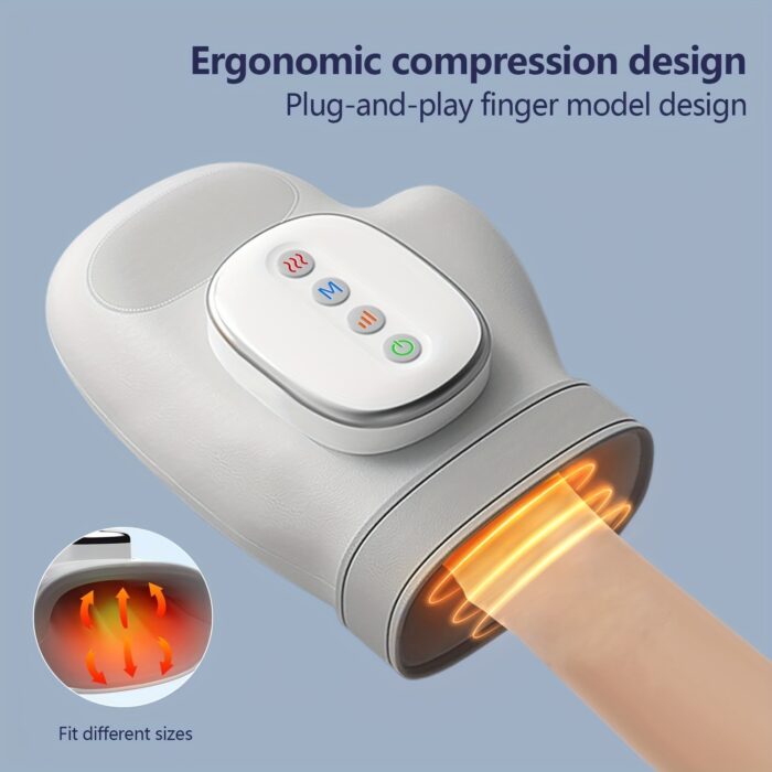 Hand Massager with Heat & Compression – 3 Modes, 4 Temps, Finger & Palm Relief - Image 4