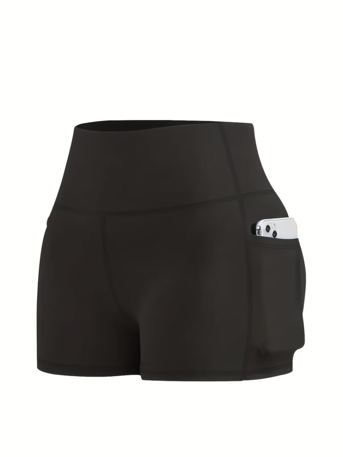 5pcs High-Waisted Workout Shorts – 6" Length, Pocketed, Soft Tummy Control for Yoga & Running - Image 10