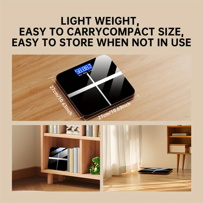 High-Precision Digital Bathroom Scale – 396lb Capacity, LCD Display, KG/LB Switchable - Image 12