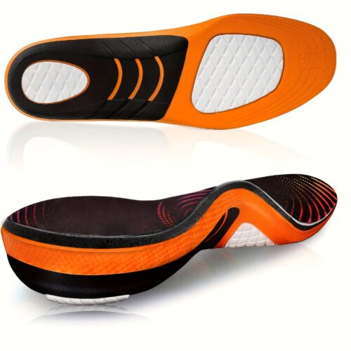 High Arch Support Insoles 300lb+ – Shock-Absorbing Inserts for Flat Feet, Work & Sports
