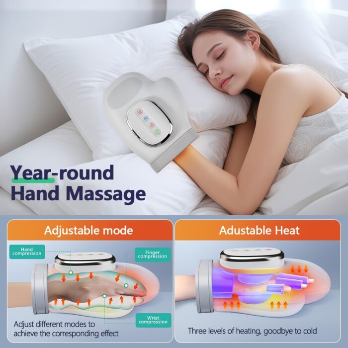 Hand Massager with Heat & Compression – 3 Modes, 4 Temps, Finger & Palm Relief - Image 7