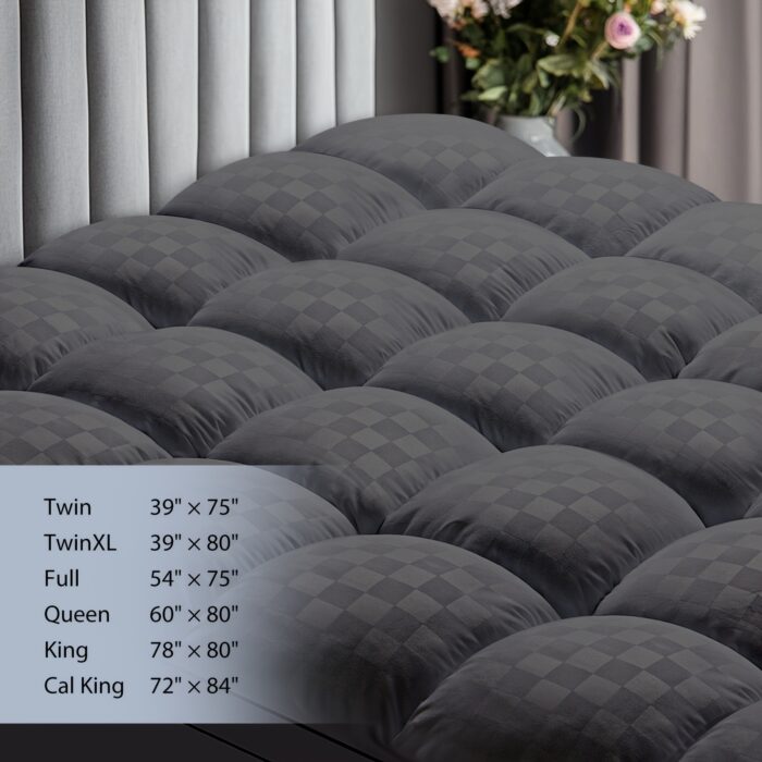 MEWAY Cooling Mattress Topper – Extra Thick Quilted Pad with Deep Pockets, Machine Washable - Image 8