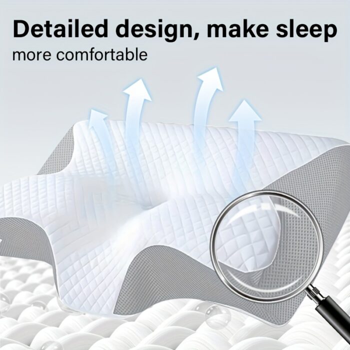 Ergonomic Memory Foam Neck Pillow – Slow Rebound Support for Back & Side Sleepers - Image 7