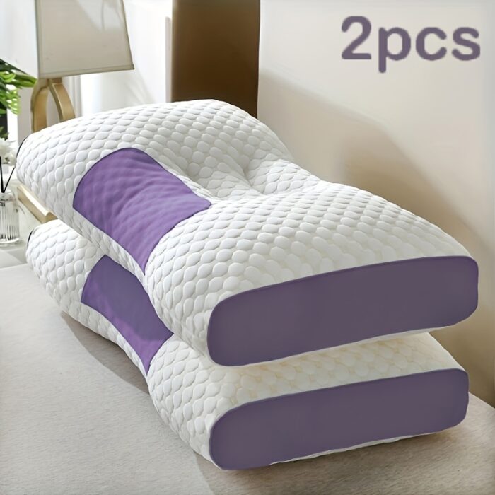 Buy 1 Get 1 Free Neck Massage Pillow – Adjustable Ergonomic Orthopedic Support & Detachable Cover (Couple Pack) - Image 3