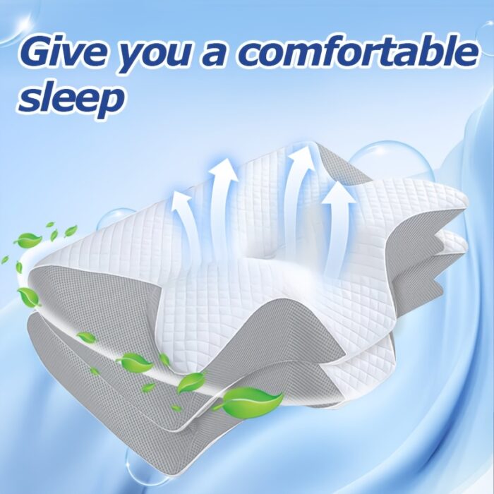 Ergonomic Memory Foam Neck Pillow – Slow Rebound Support for Back & Side Sleepers - Image 8