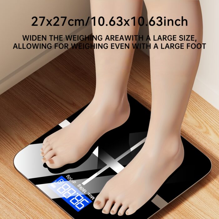 High-Precision Digital Bathroom Scale – 396lb Capacity, LCD Display, KG/LB Switchable - Image 3