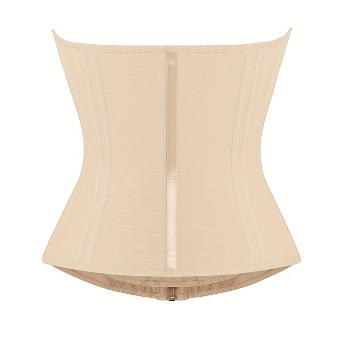 [High Compression Waist Trainer] 1pc High Compression Steel Boned Waist Trainer Belt - Adjustable Hooks and Zipper, Nylon 82% Spandex 18% Knit Fabric - Hand Washable Tummy Control Shapewear - Image 11