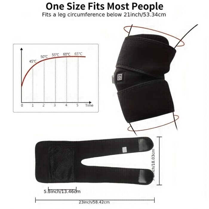 USB Heated Knee Massager – 3 Heat Settings with Pad & Insulated Bag for Pain Relief - Image 5